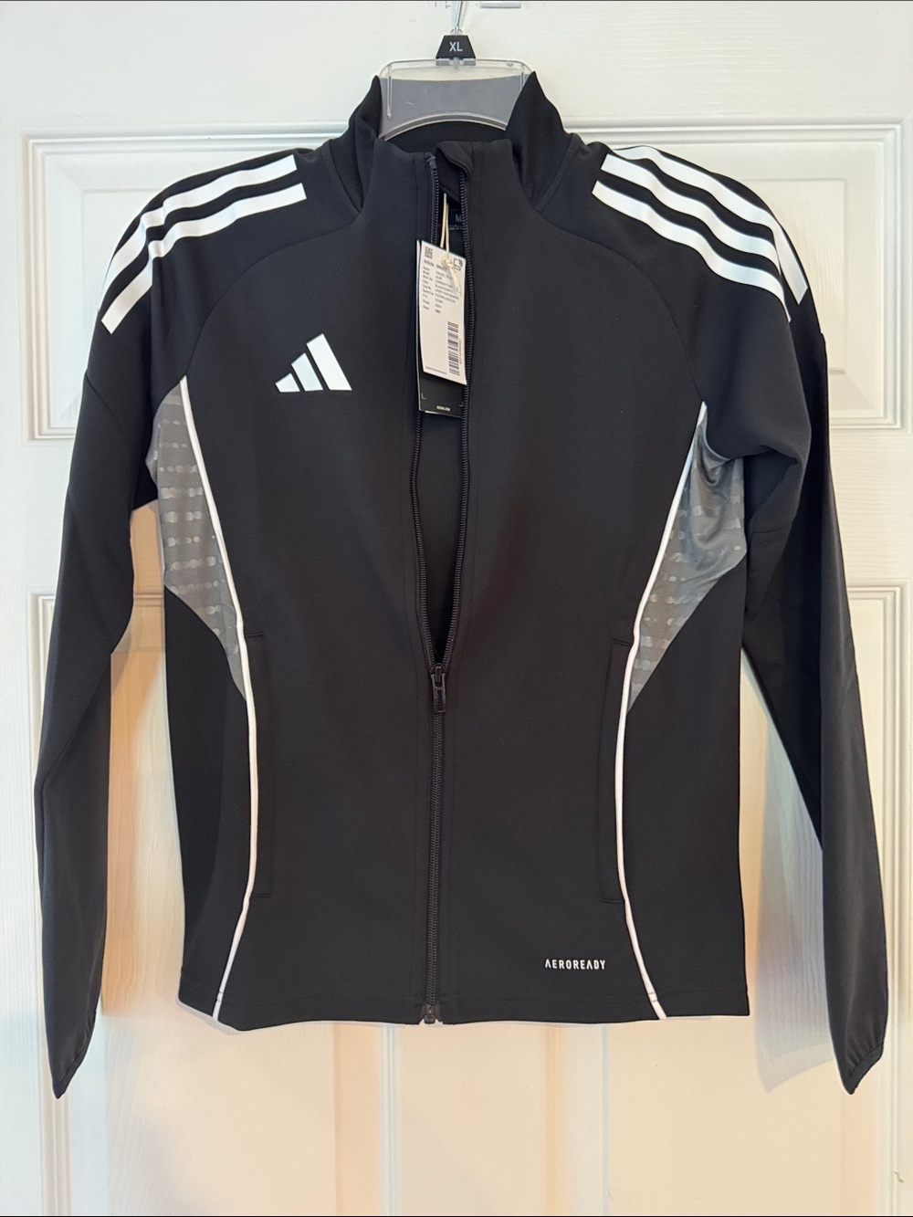 adidas Tiro Black and White Youth Training Jacket Size 11-12 NWT